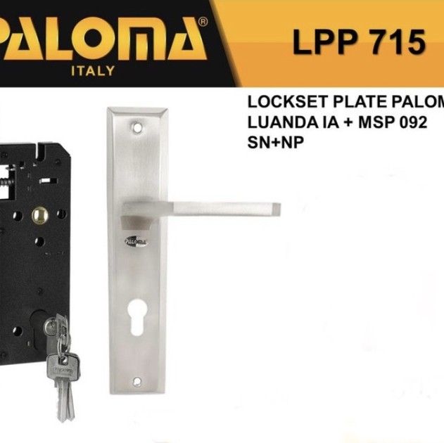 Kunci Set Handle Pintu Plate PALOMA LPP 715 Handle Gagang Pintu 1 Set Kunci Set Handle Pintu Plate PALOMA LPP 715 Handle Gagang Pintu 1 Set