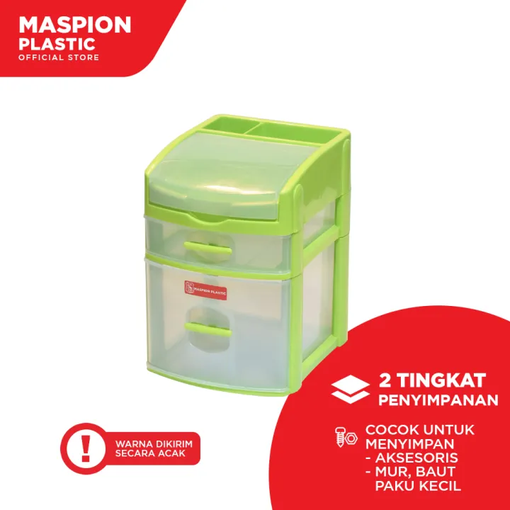 Maspion Laci Mini Container Plastik Fancy Box S1l1 2 Susun Lazada Indonesia