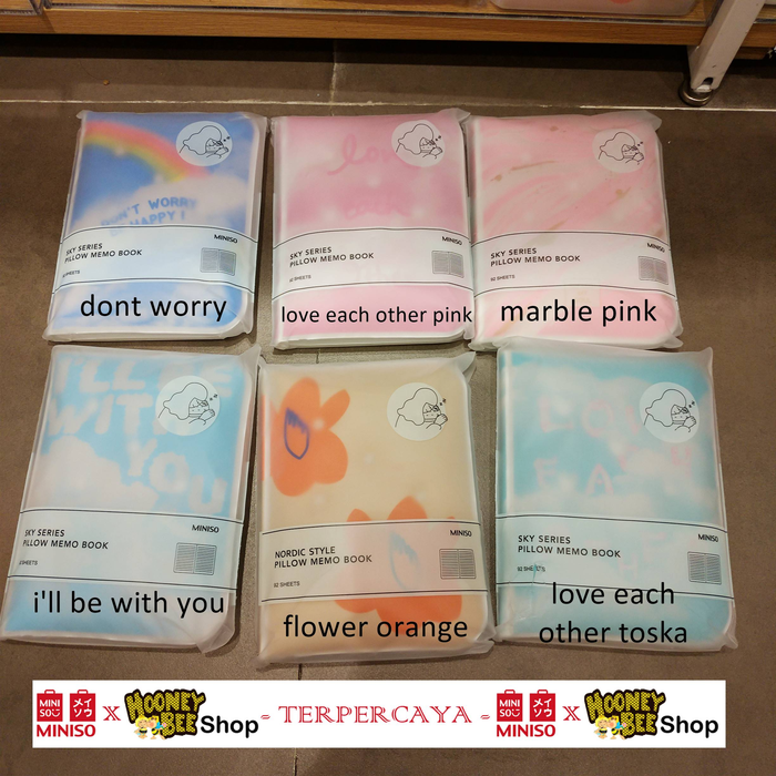 pillow notebook miniso