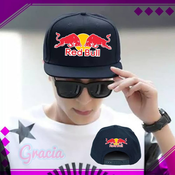 topi snapback red bull