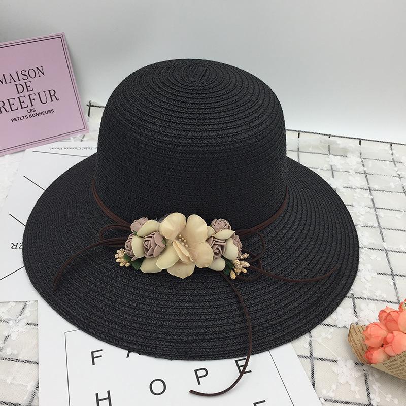 Versi Korea baru dari wanita bunga sunhat Mori gadis seri pantai topi matahari di luar ruangan