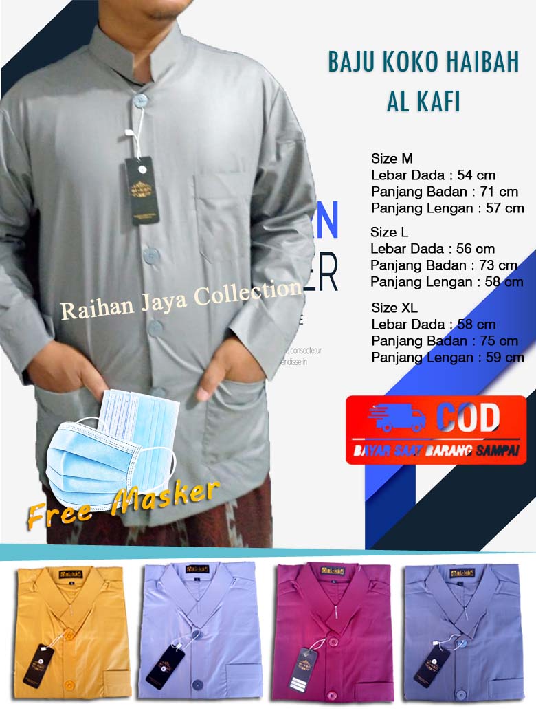 Baju Koko Haibah Premium Merek As Shahih dan Al Kafi Asli