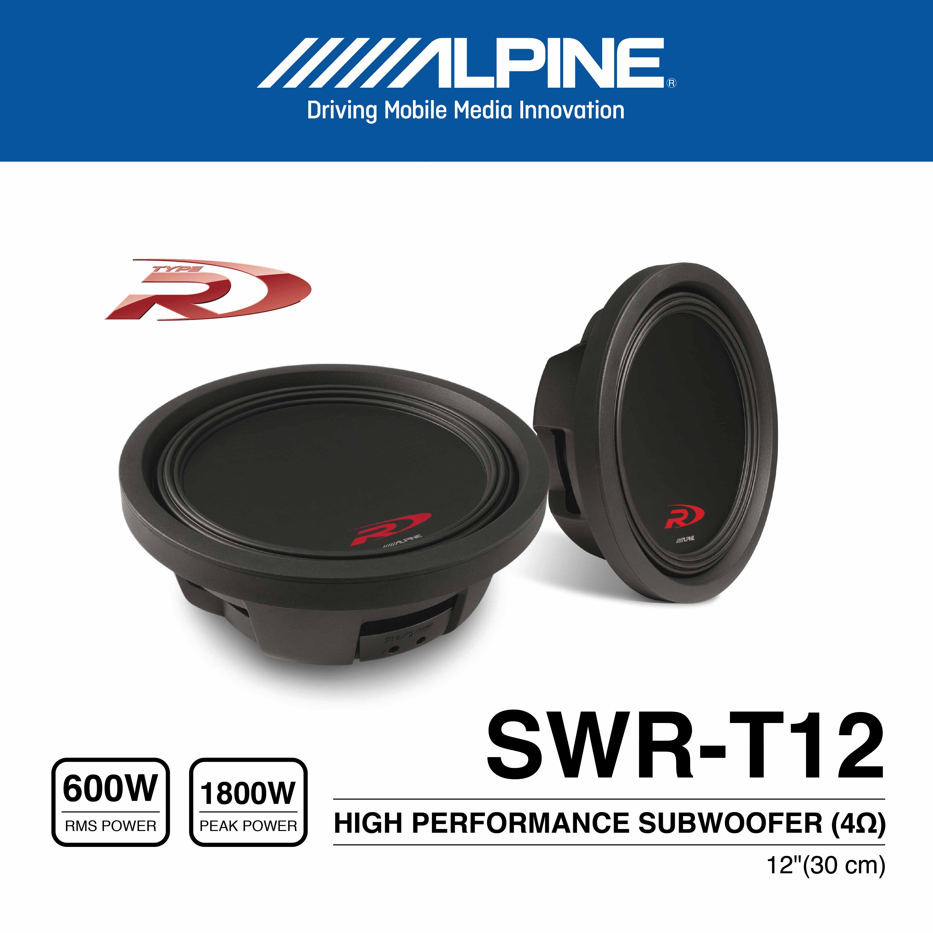 Shallow Mount Alpine 12 Subwoofer MAYAKA ALPINE HIGH PERFORMANCE