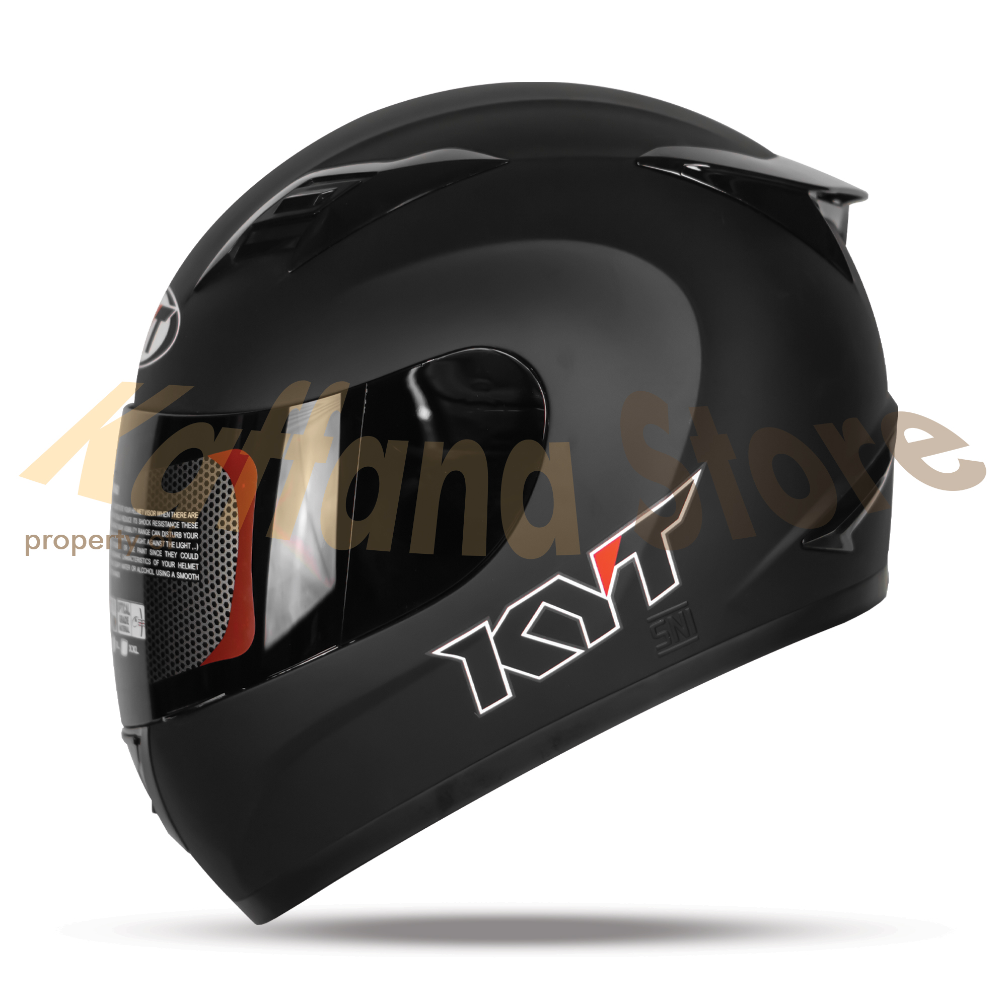 Helm Fullface KYT R10 Black Doff Paket Ganteng Lazada Indonesia