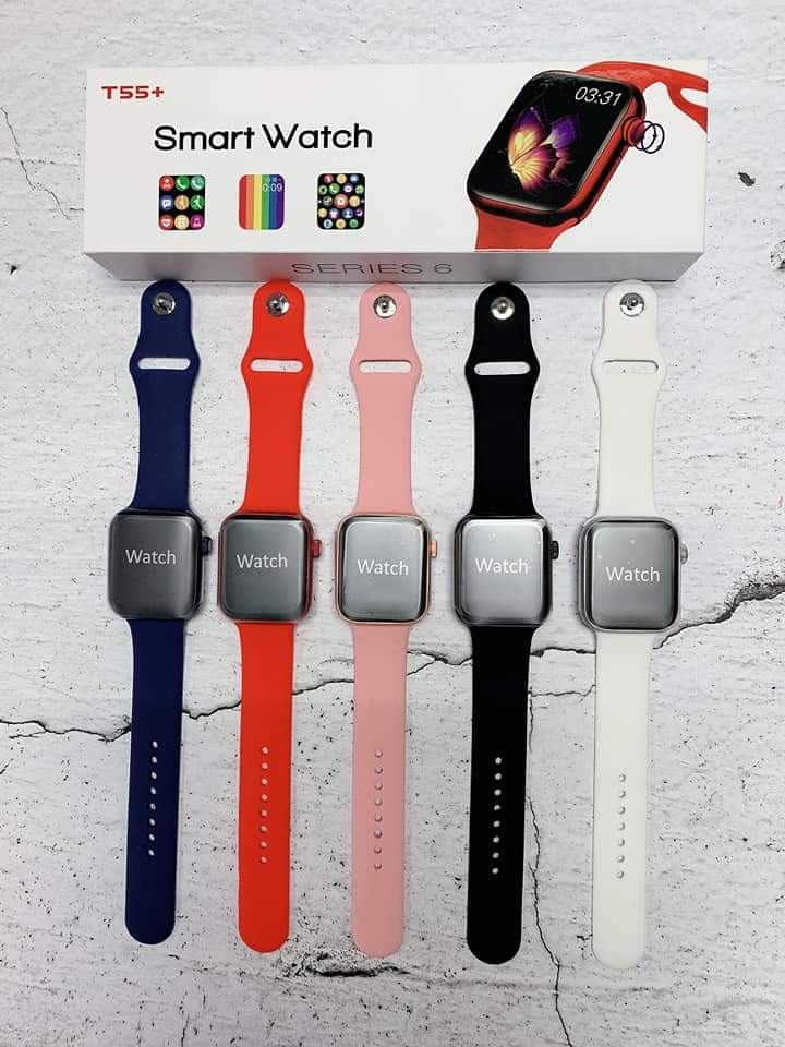 BISA COD] T55+ SERIES 6 Smartwatch Bluetooth Layar Sentuh Dengan  Pedometer+Monitor Detak Jam JAM TANGAN PINTAR / SMART DEVICE / SMARTWATCH  MODEL TERBARU DAN TERLARIS BLUETOOTH CALL ANDROID \u0026 IOS | Lazada Indonesia