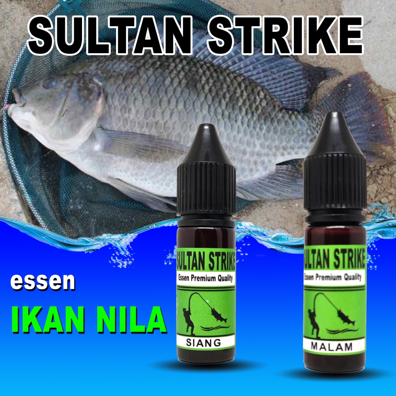 ESSEN SULTAN STRIKE PAKET SIANG MALAM UMPAN PANCING IKAN NILA