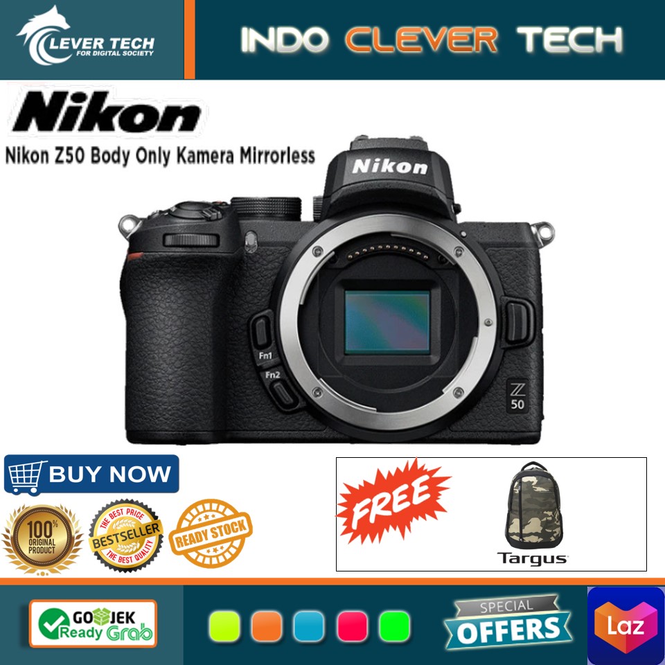 Nikon Z50 Body Only Mirrorless Digital Camera ( Free TARGUS SPORT GREEN ...
