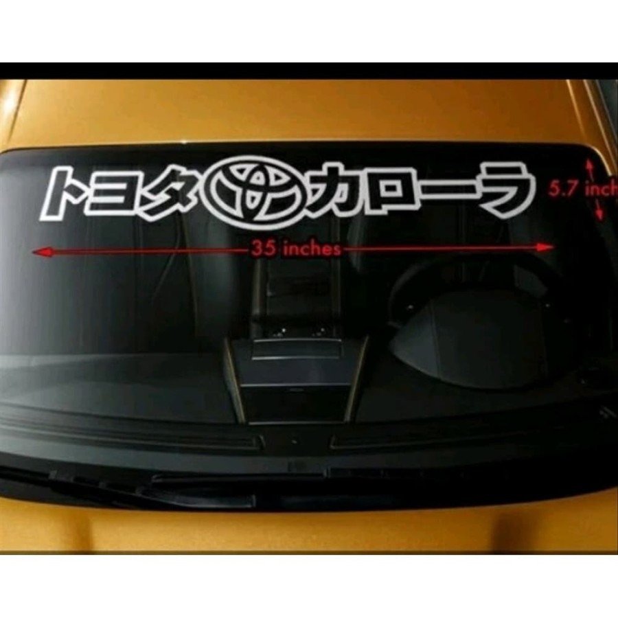 Stiker Windshield Toyota Corolla Jdm Kanji | Lazada Indonesia