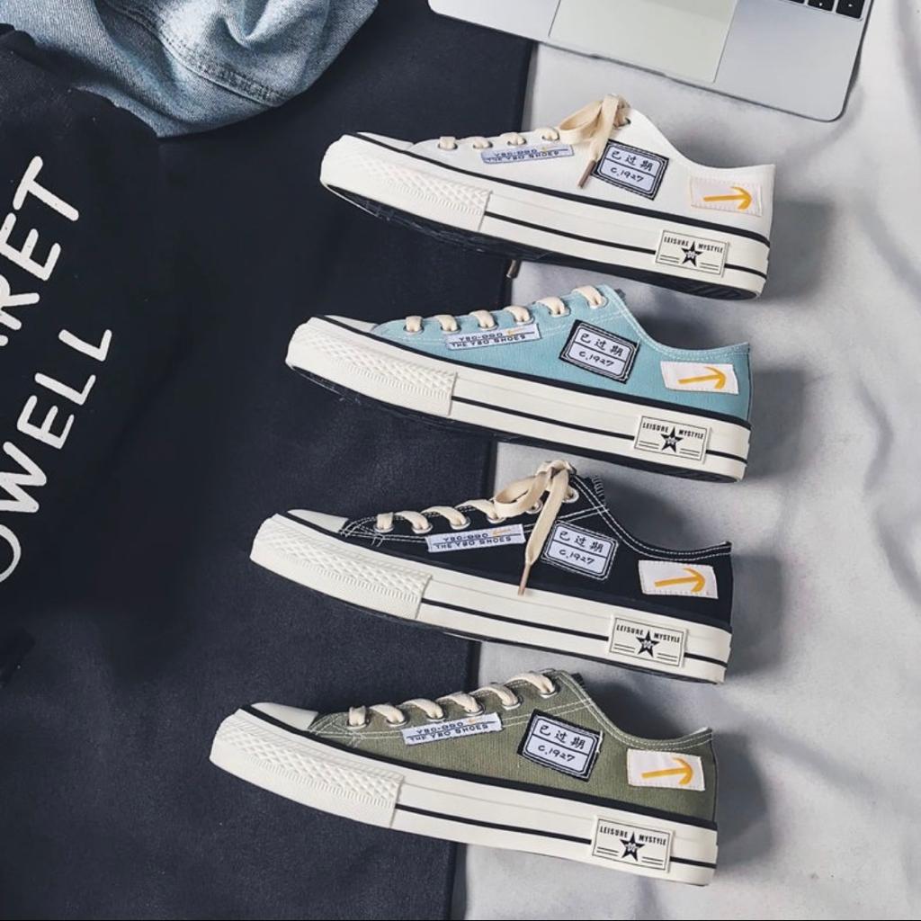 Sepatu Sneakers Casual Canvas Pria Breatheable Korean Style