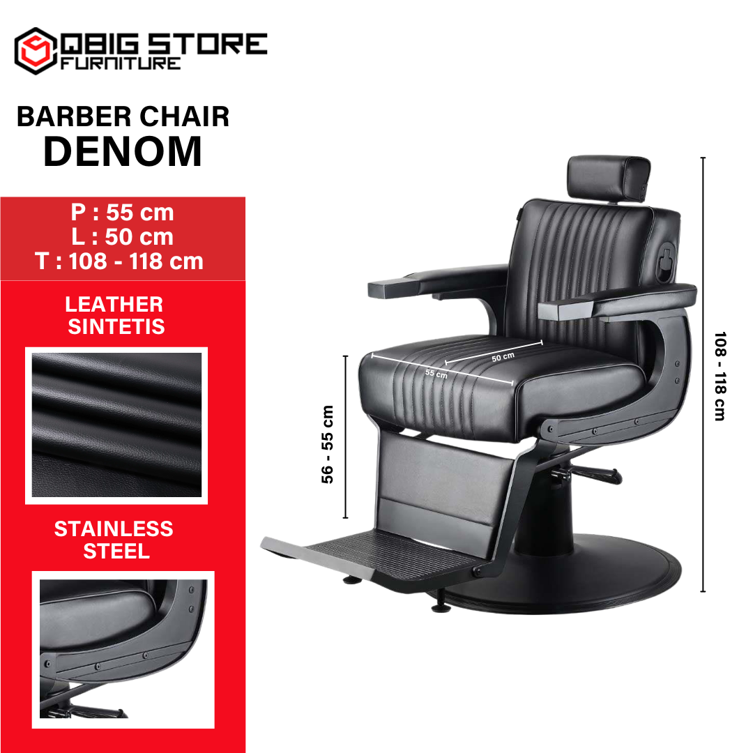 Kursi Salon Babershop Barber Hydrolic Saloon Chair Premium