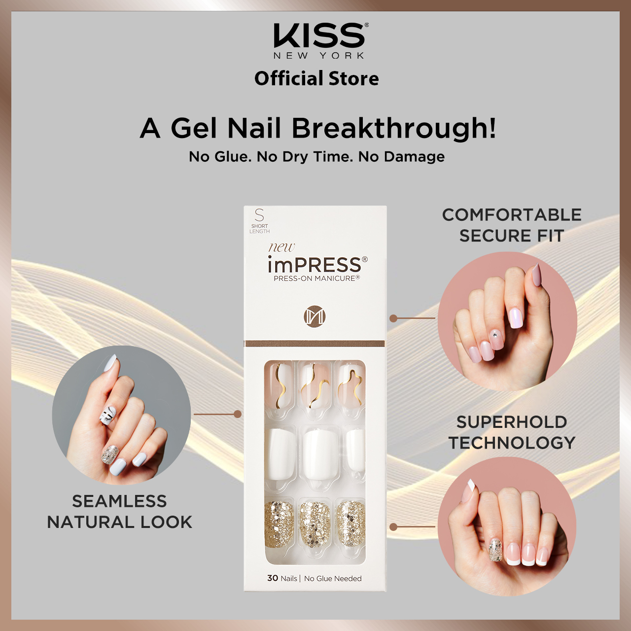 [IMPRESS] COLOR PRESS-ON MANICURE BABY WHY SO BLUE