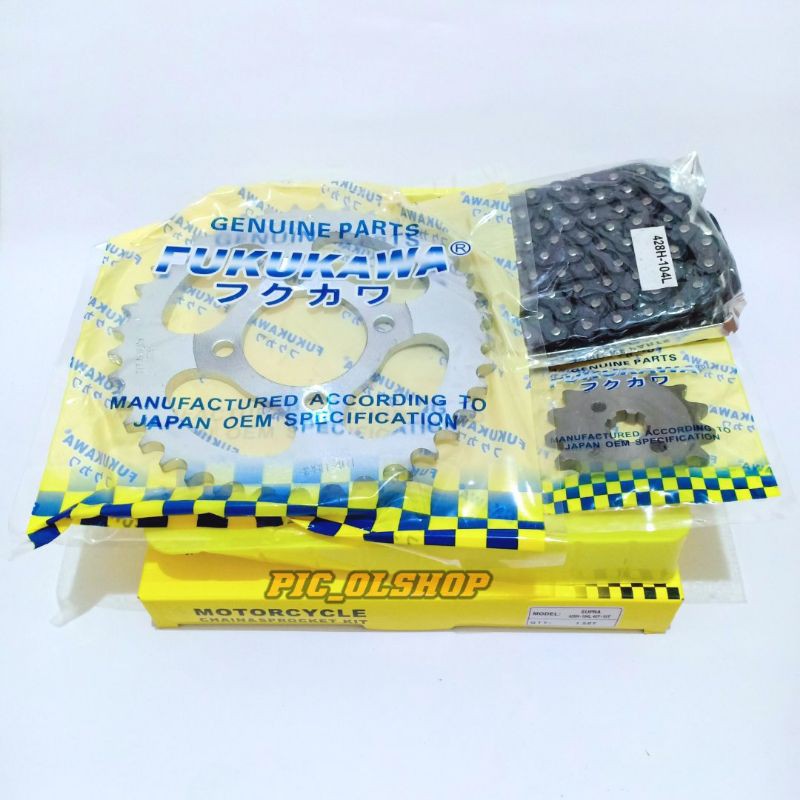 Gear Set Honda SUPRA SUPRA X SUPRA FIT Gir Paket Original FUKUKAWA 428H