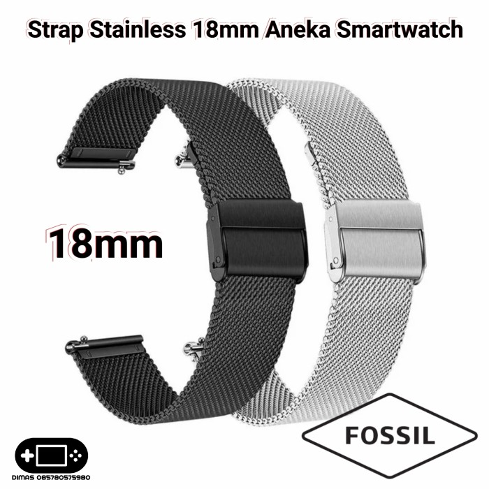 Jual Strap Fossil 18mm Terbaru | Lazada 