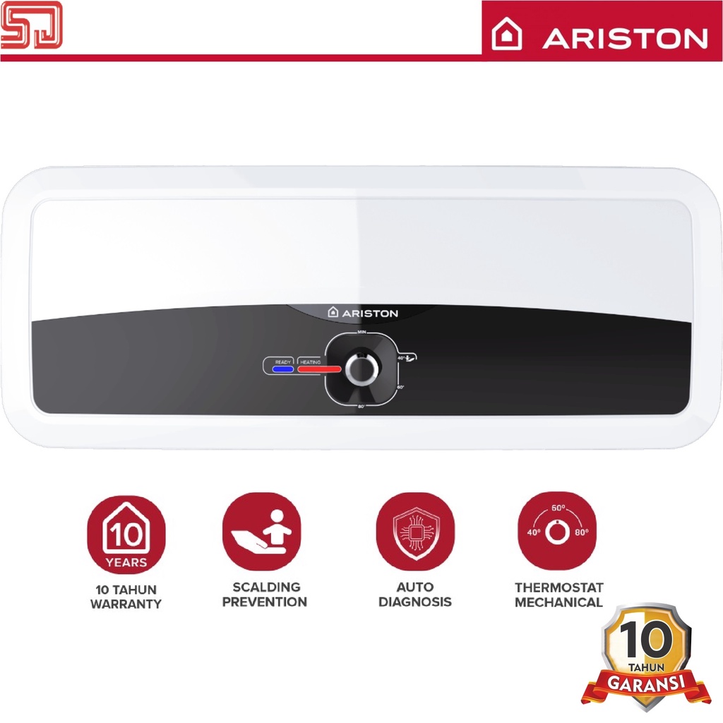 Ariston Andris Slim 2 SL2 RS 30 liter Listrik 350 Watt Water Heater Watt  Kecil Pemanas Air Mandi | Lazada Indonesia