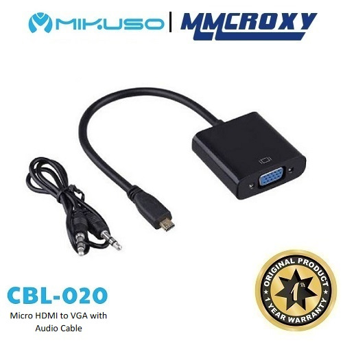 Kabel Converter Nisuta Mikuso CBL 020 MICRO HDMI TO VGA+Audio