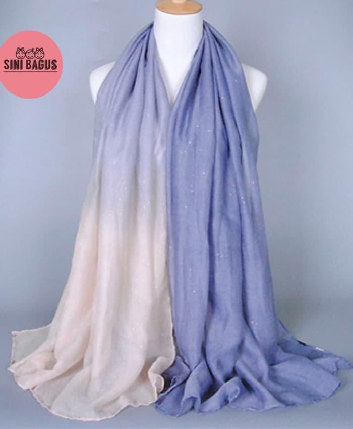 DISKON !!! JILBAB PASHMINA GLITTER DUO WARNA