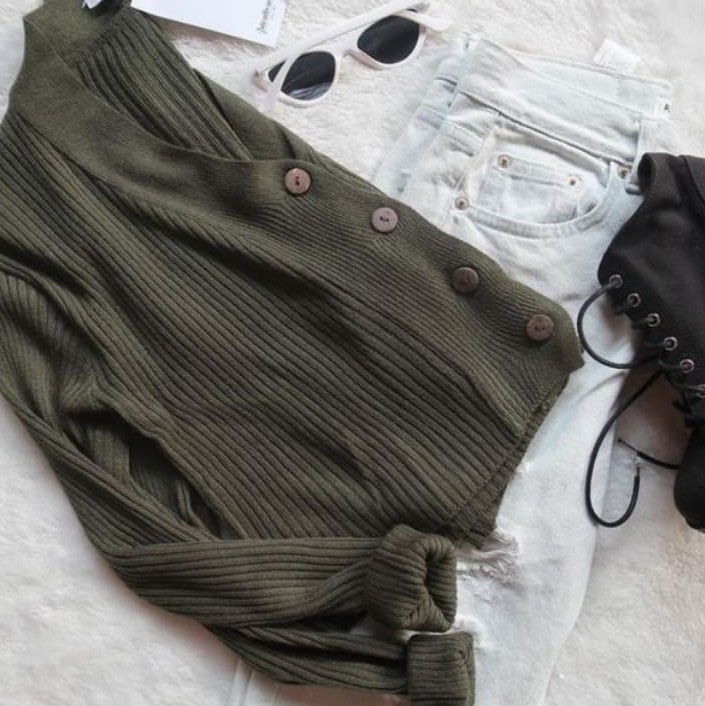 ootd cardigan crop