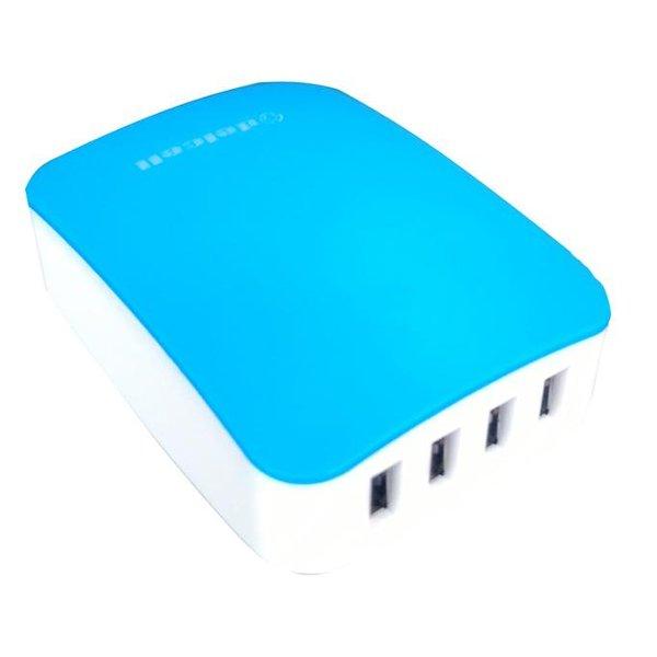 Delcell Adaptor 4 Port USB Charger Real 6 Amper Home Charger