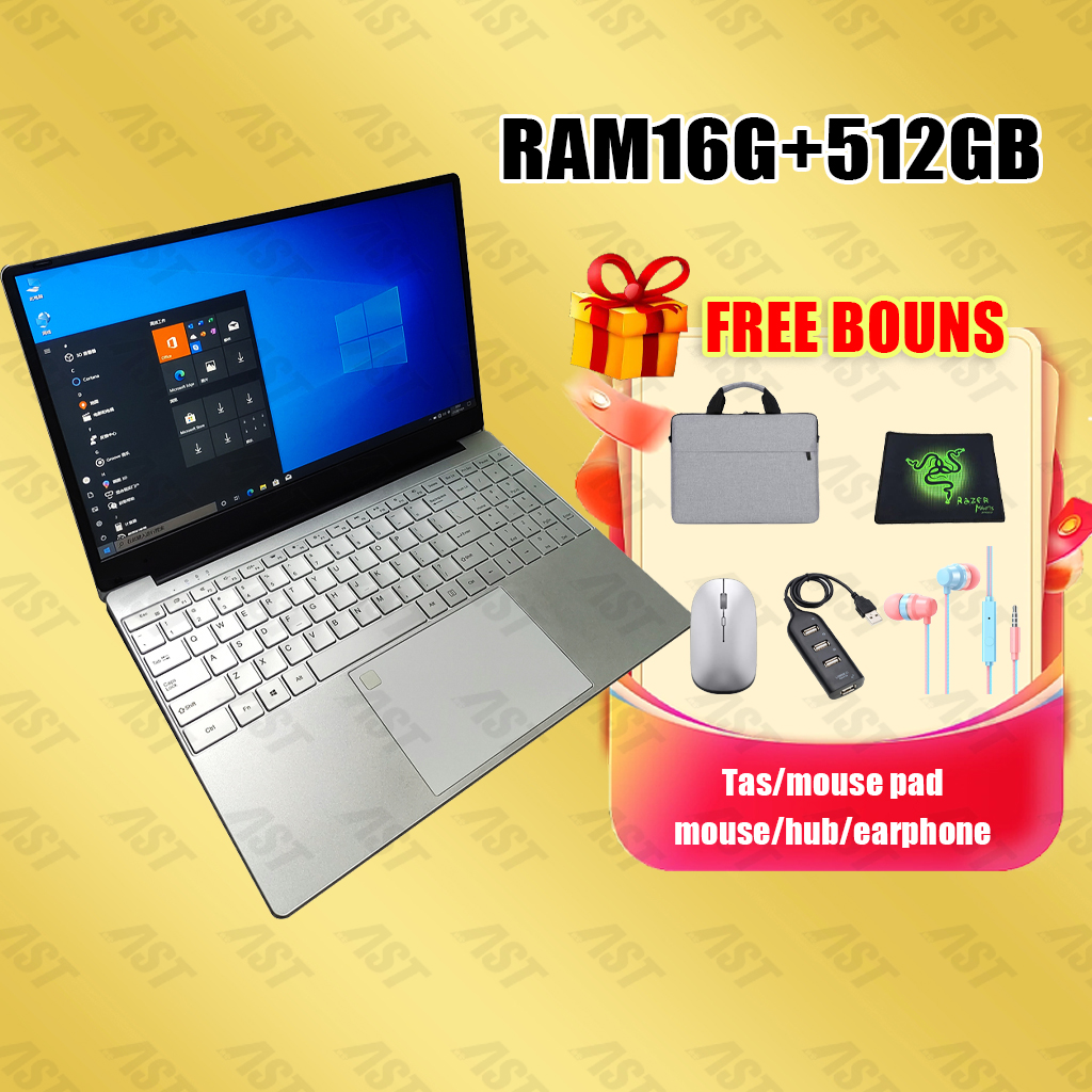 AST Laptop Pink N5095 15.6 inch HD Laptop RAM 16GB+512GB SSD Cocok ...