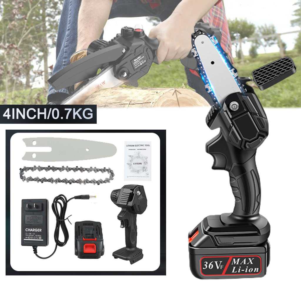 Chainsaw Gergaji Listrik Cordless Rantai Elektrik Mini 9900VF 6/4 inch ...