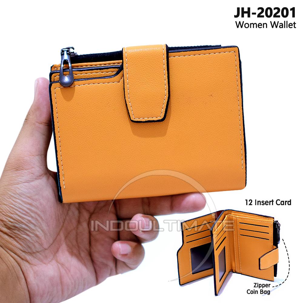 Ultimate Dompet Lipat Wanita / Dompet Wanita Pendek / Dompet Pendek Wanita / JH-20201 / Dompet Cewek / Cewe Kartu ATM Panjang Lipat Kulit Import Murah Lucu