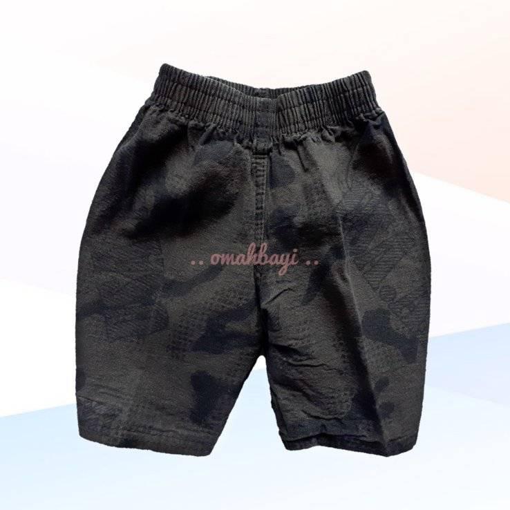 Omahbayi- Celana Jeans Pendek Anak Motif Army Usia 1-2-3 Tahun