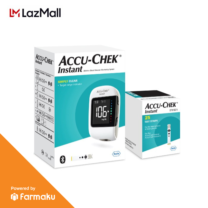 Accu Chek Instant Paket Alat Cek Tes Gula Darah Alat Strip Lancet