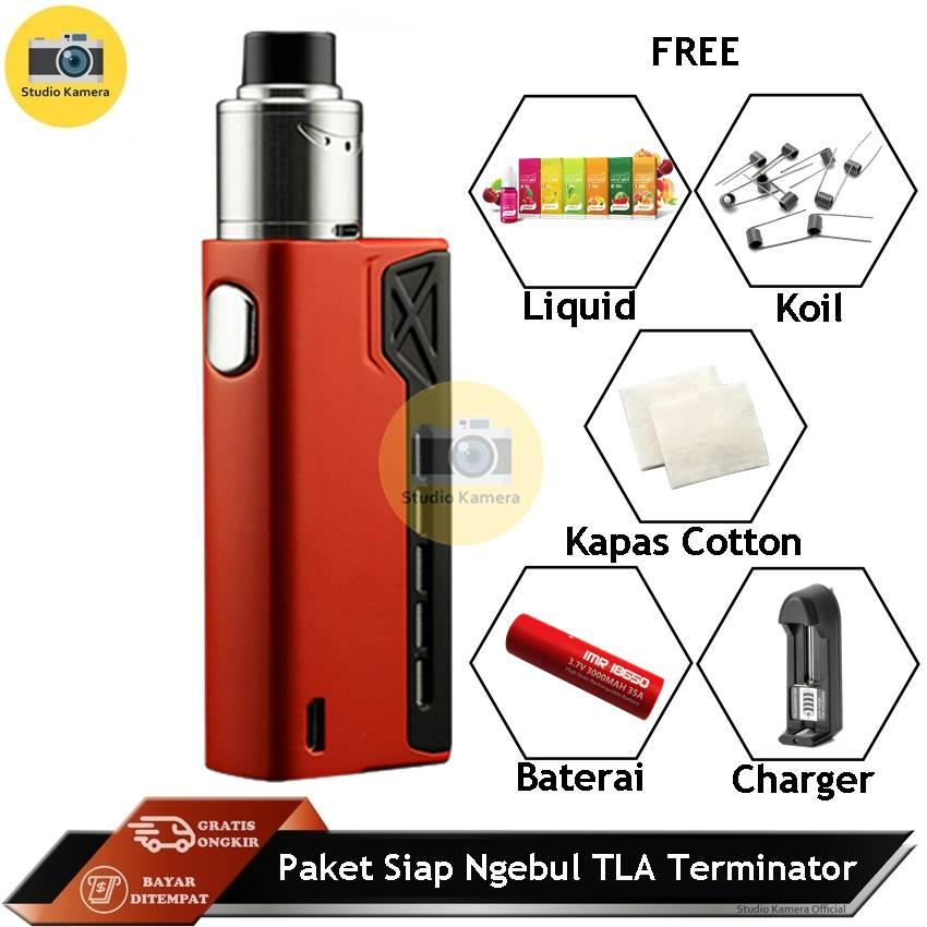Studio Kamera - Paket Siap Ngebul TLA Terminator Rokok Elektrik Vape TLA + Free Baterai Coil Liquid Kapas dan Charger Studio Kamera - Paket Siap Ngebul TLA Terminator Rokok Elektrik Vape TLA + Free Baterai Coil Liquid Kapas dan Charger