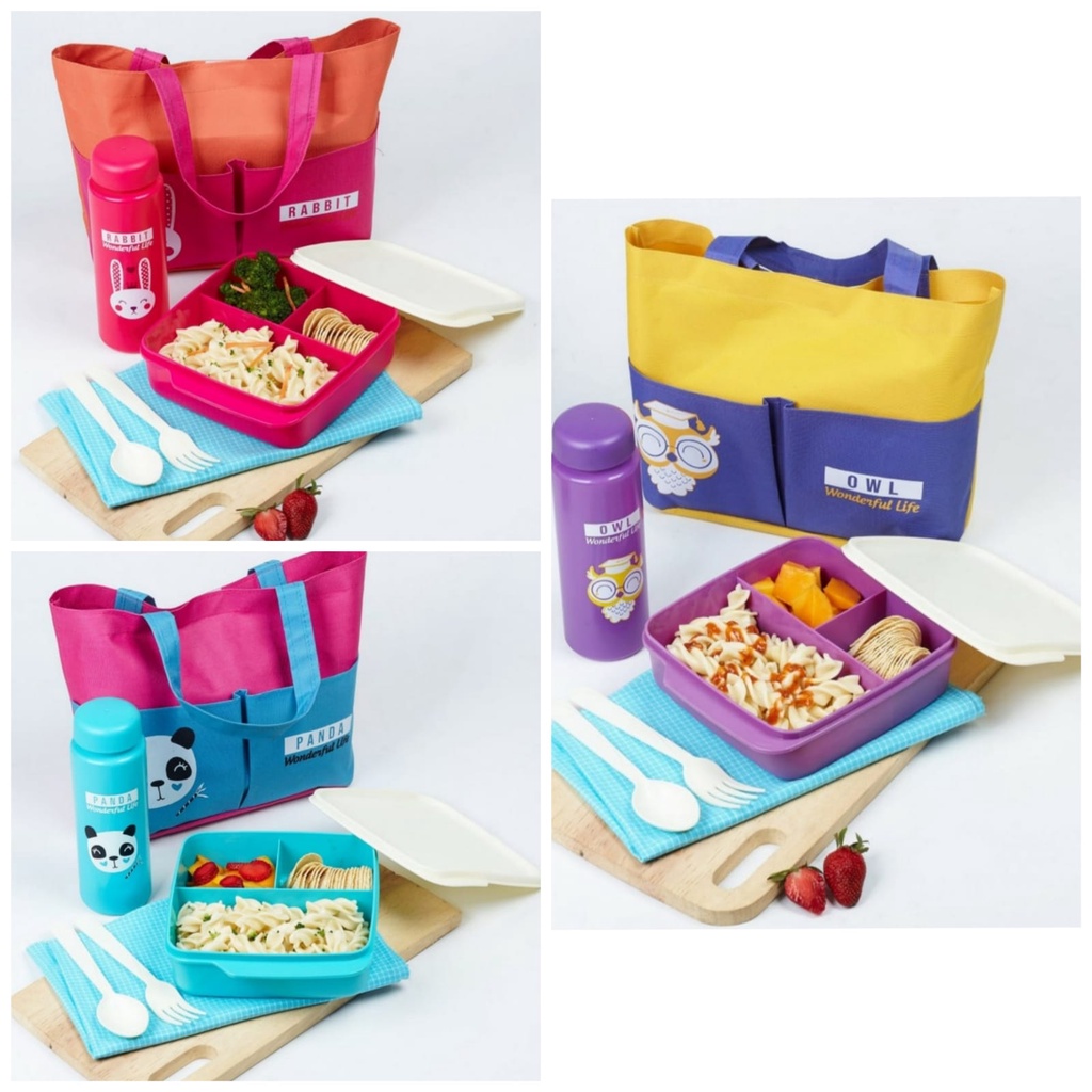tempat makan lunch box clio nara botol minum clio 350ml