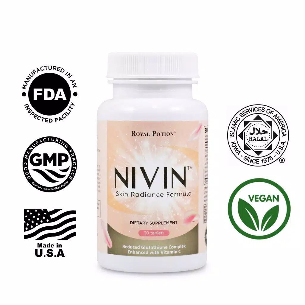 GLUTA NIVIN 30 TABLET Suplemen Glutathione Pil Pemutih Kulit Dan Tubuh |  Lazada Indonesia