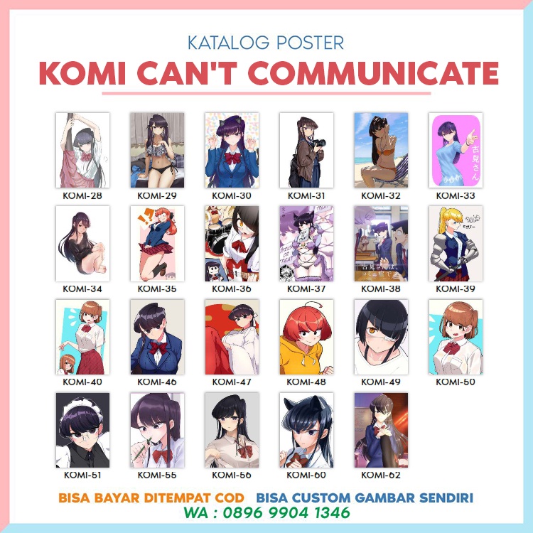 HOT Anime Manga Komi-san wa, Comyushou desu Komi Shoko Osana Najimi HD Wall  Scroll Mural Print Poster Decor Decorative Art Gifts