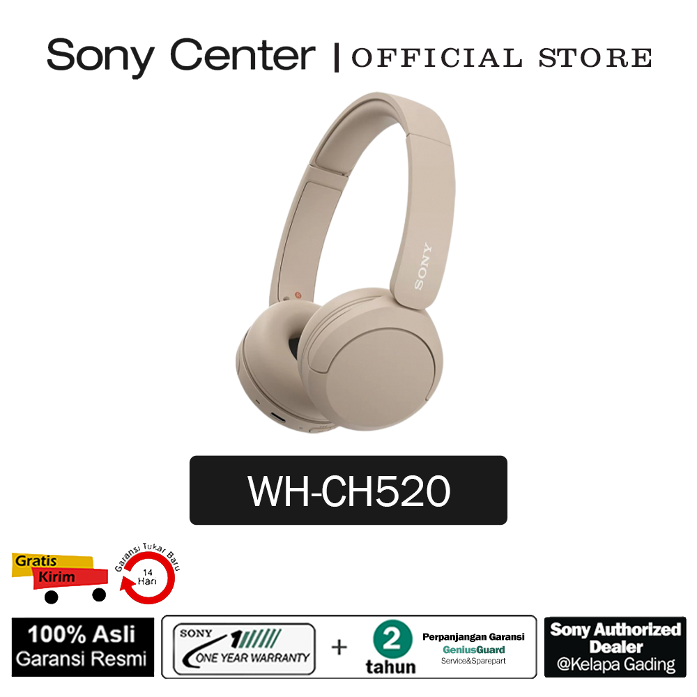 SONY WH-CH520 / WHCH520 / WH CH520 Wireless Headphones , Garansi Resmi ...