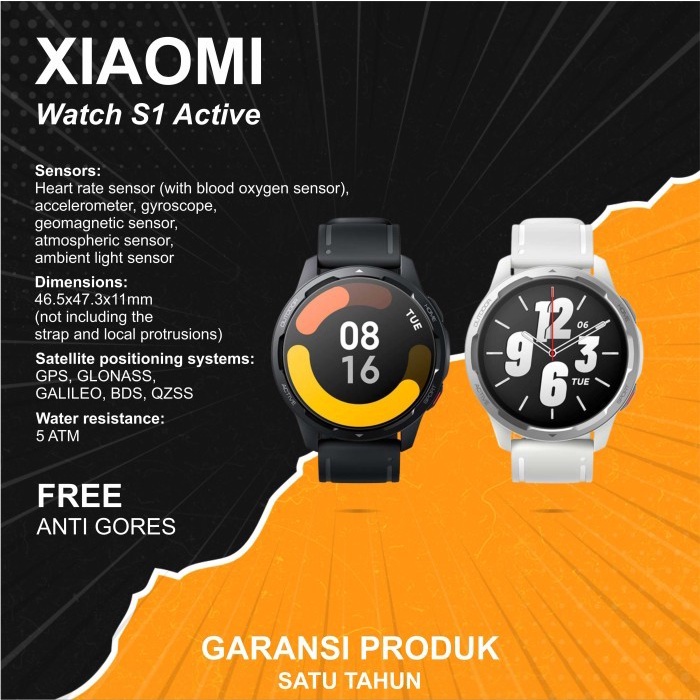 XIAOMI WATCH S1 ACTIVE SMART WATCH AMOLED DISPLAY GARANSI RESMI