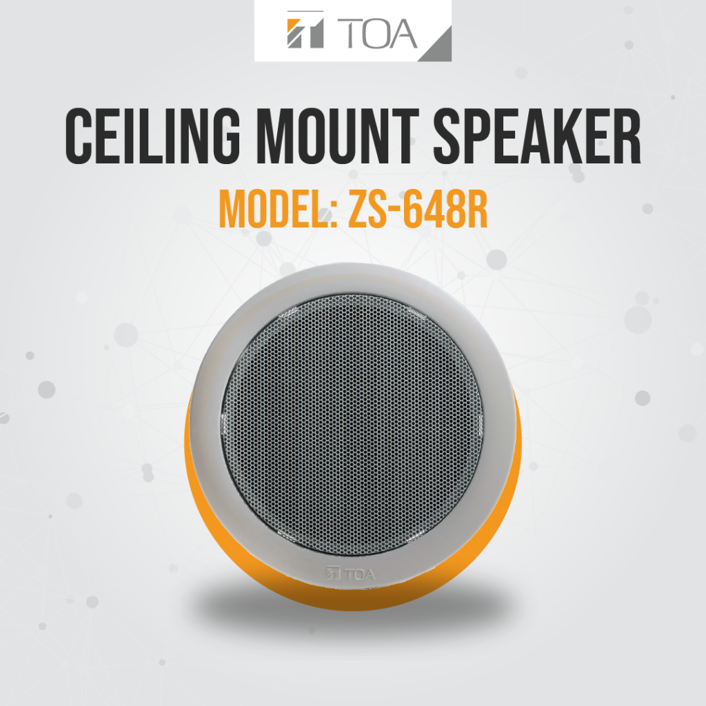 CEILING MOUNT TOA SPEAKER PENGERAS SUARA PLAFON ROUND MODEL ZS648R