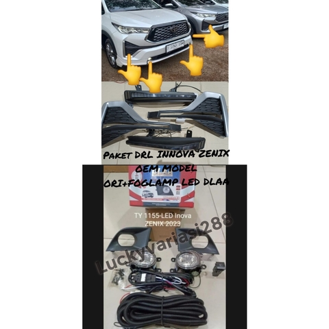 PAKET DRL INNOVA ZENIX SEIN RUNNING MODEL ORI+ FOGLAMP LED COMPLETE OEM ...