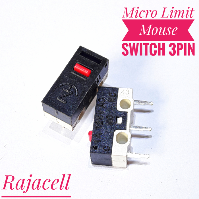 5PCS Mouse Limit Switch Micro Switch Saklar Push Button 3Pin kecil 1A