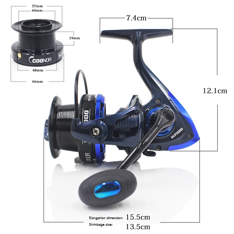 COONOR Metal Fishing Reel Spinning Wheel 10Kg High Speed 4.7:1 Carp ...