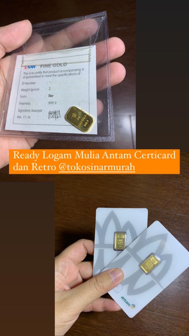 Logam Mulia Emas Antam Retro 24 Karat Bersertifikat 2gram Lazada Indonesia