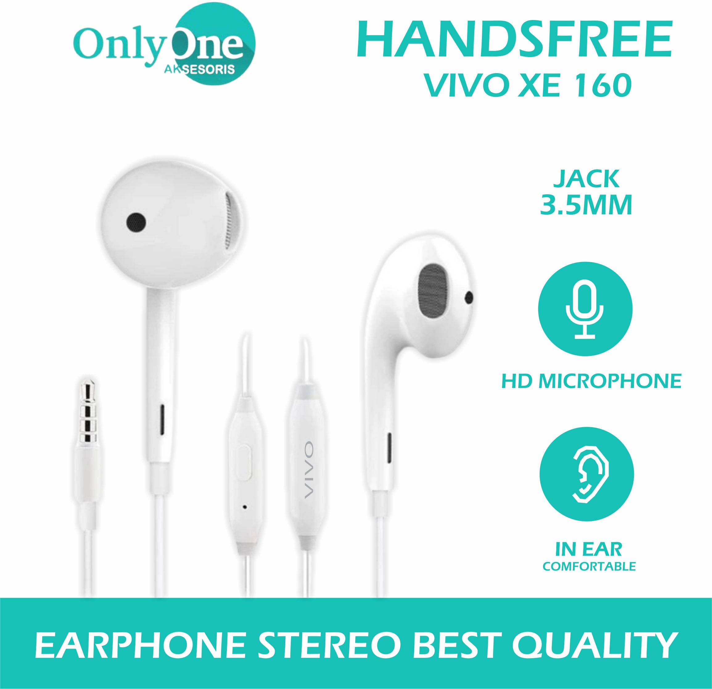 Ear Headset Vivo Xe160 Earphone Headset Bass VIVO XE160