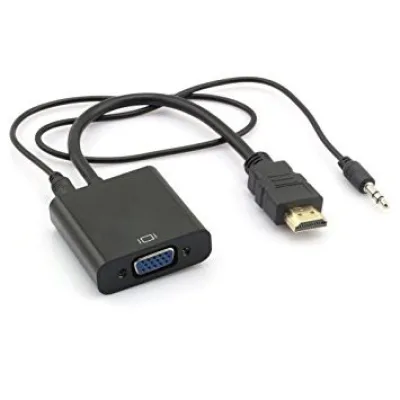 LPM - CONVERTER HDMI TO VGA + AUDIO - KABEL HDMI TO VGA WITH AUDIO