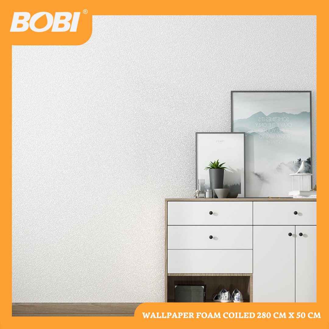 BOBI Wallpaper Foam Roll 3D Timbul 280 cm x 50 cm Waterproof Modern