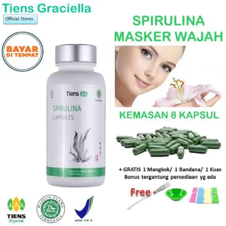 Tiens Masker Spirulina Pemutih Wajah Paket Promo Banting Harga 8 Kapsul Paling Laris Promo Gratis Ongkir ...