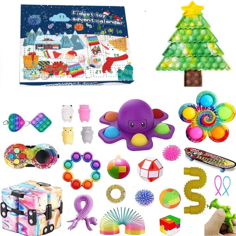 Christmas Countdown Calendar Fidget Toy Fidget Advent Calendar Bubble