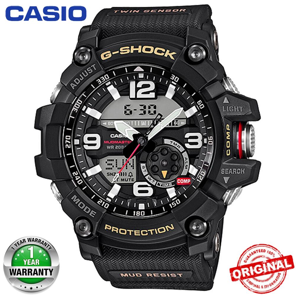 (Ready Stock) G-Shock GG1000 MUDMASTER Pria Watch Duo W / Waktu 200M Tahan Air Shockproof dan Tahan Air Dunia Waktu Kompas Termometer Olahraga Perhiasan LED Auto Cahaya Wist Sport Jam Tangan untuk Pria dengan Garansi 1 Tahun GG-1000-1A