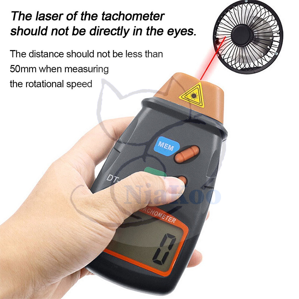 Tachometer Module Spi DT2234C Non Contact Laser Photo Tachometer Digital RPM Tach Digital ...