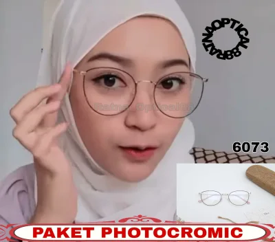 Optical88 Paket Kacamata Photocromic Wanita uval Cat Eye 6073,Kacamata Anti Radiasi,Kacamata Minus,Plus,cyl