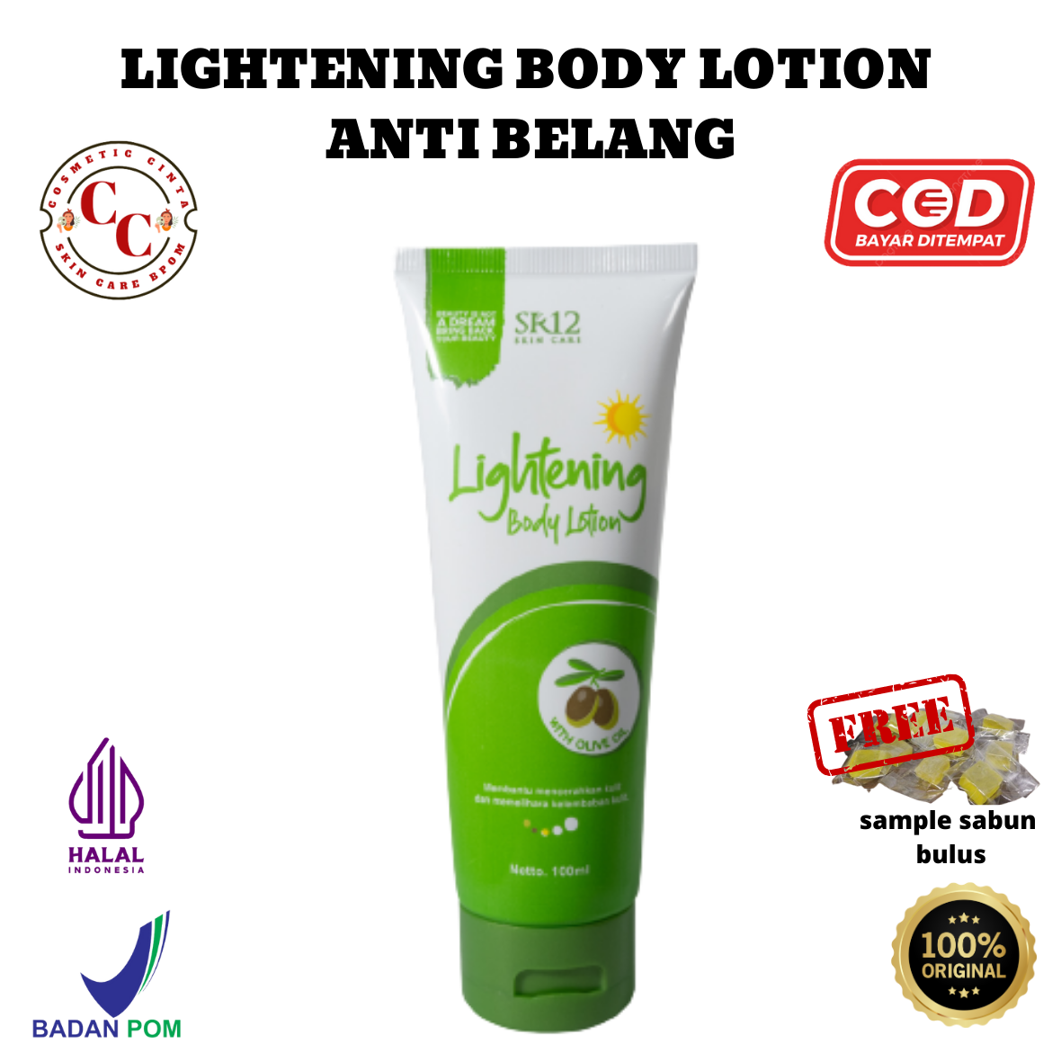 Lightening Body Lotion sr12 Hand Body Untuk Mencerahkan Kulit Hand