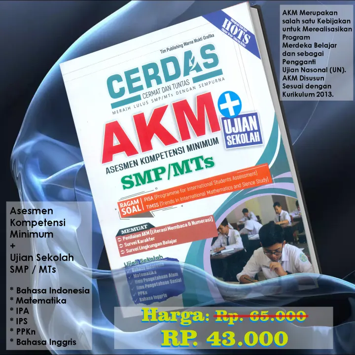 Buku Cerdas Akm Ujian Sekolah Smp Mts 2020 2021 Lazada Indonesia