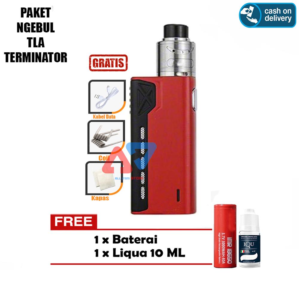 aiS - Paket Siap Ngebul TLA Terminator Rokok Elektrik Vape TLA + Free Baterai Kabel Data Coil Liquid Kapas aiS - Paket Siap Ngebul TLA Terminator Rokok Elektrik Vape TLA + Free Baterai Kabel Data Coil Liquid Kapas