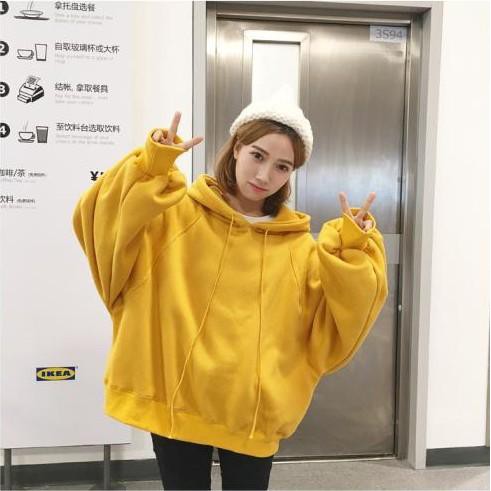 Sweater JUMBO hoodie wanita BASIC POLOS 